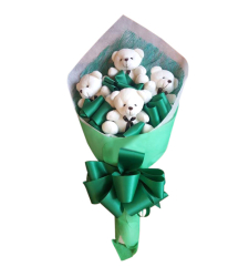 send 4 pcs. mini size teddy bear bouquet to cebu