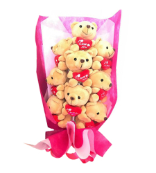 10pcs Mini Teddy Bear in Bouquet