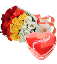 send 36 mixed roses with lindt chocolate box to cebu