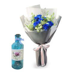 send 12 blue roses with bottle message to cebu