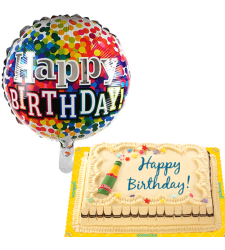 Marble Chiffon Cake with Birthday Balloon