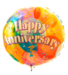 Single Gorgeous Anniversary Mylar Balloon