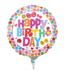 Single Happy Birthday Mylar Balloon