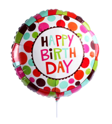 Single Pc. Happy Birthday Mylar Balloon