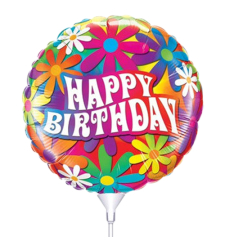 Beautiful Happy Birthday Mylar Balloon