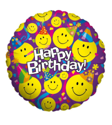 Single Round Shaped Birthday Mylar Balloon