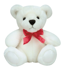 8" Inch Small Size White Teddy Bear