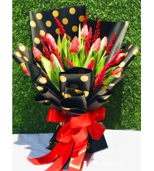 10pcs Red Color Tulips Bouquet